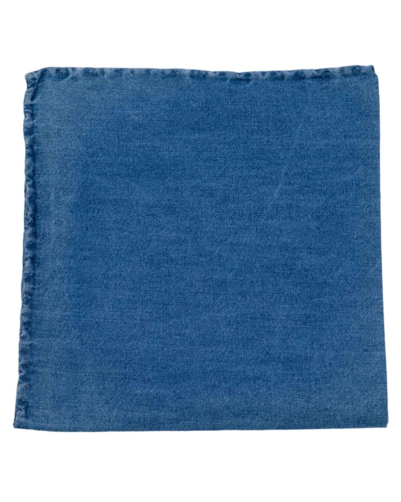Denim Stone Washed Pocket Square