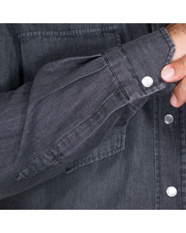 Denim Stone Washed Western Shirt