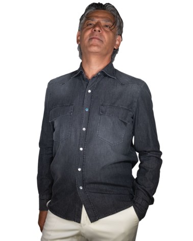 Denim Stone Washed Western Shirt